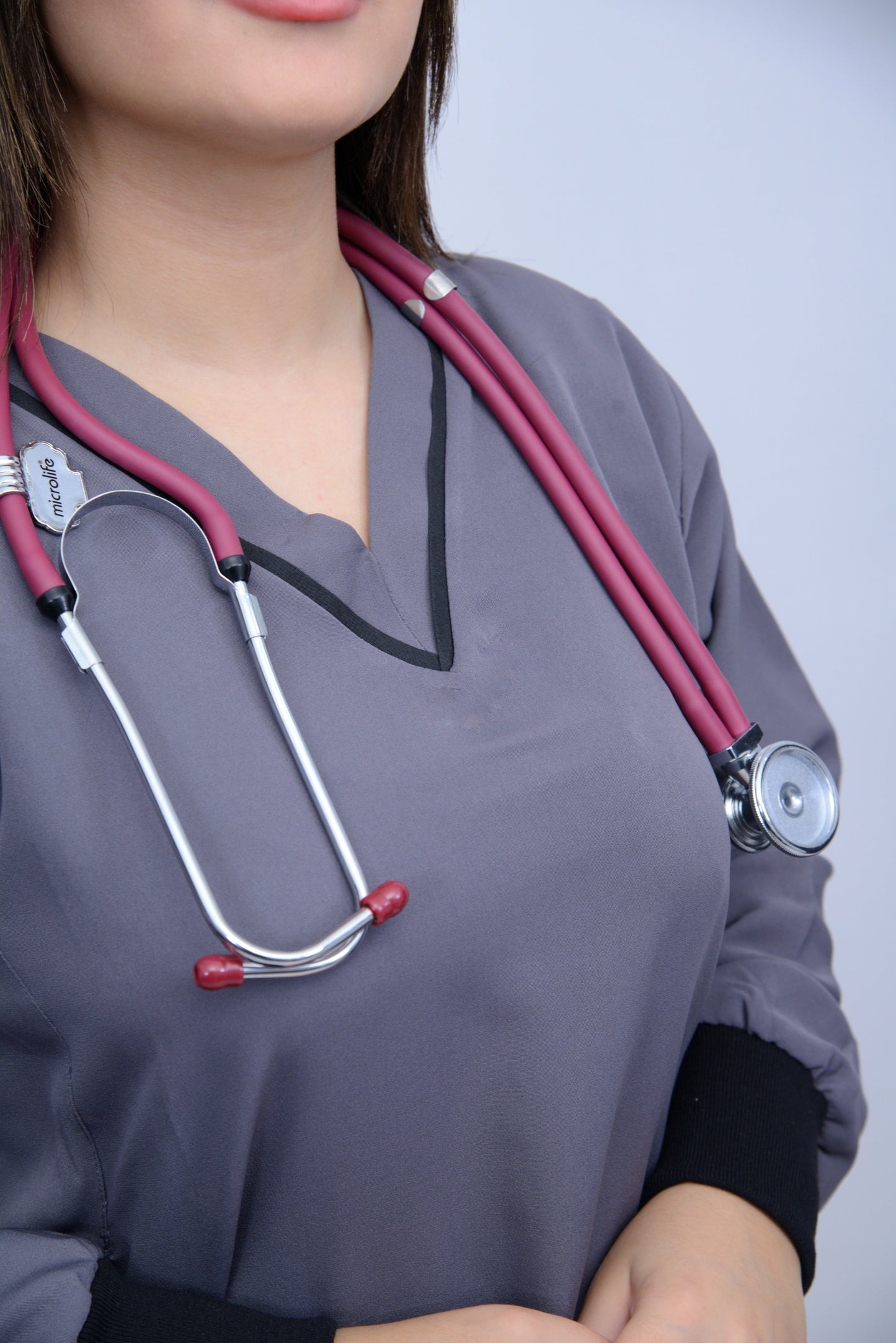 LUNA V-NECK DARK GREY