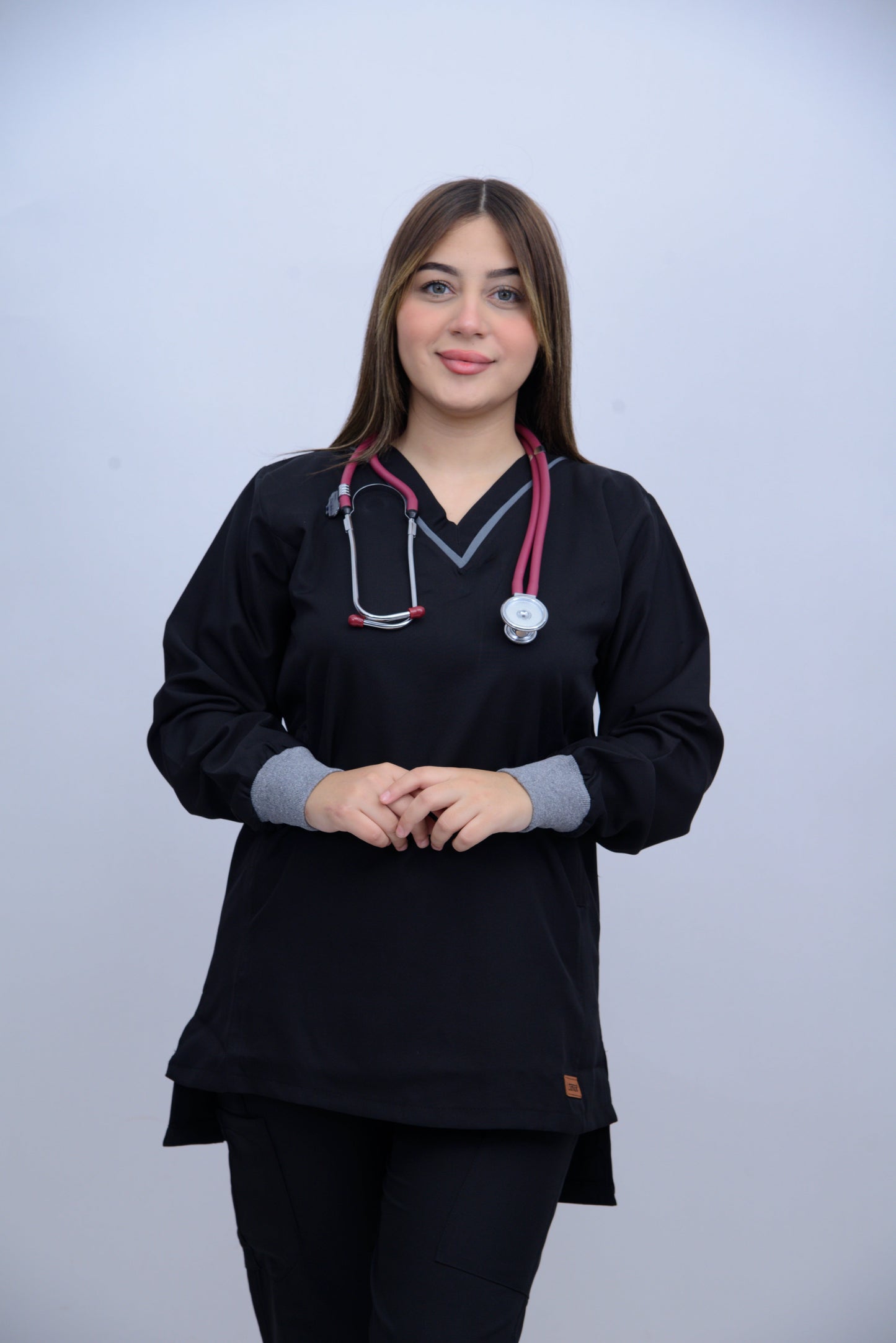 LUNA V-NECK ROYAL BLACK