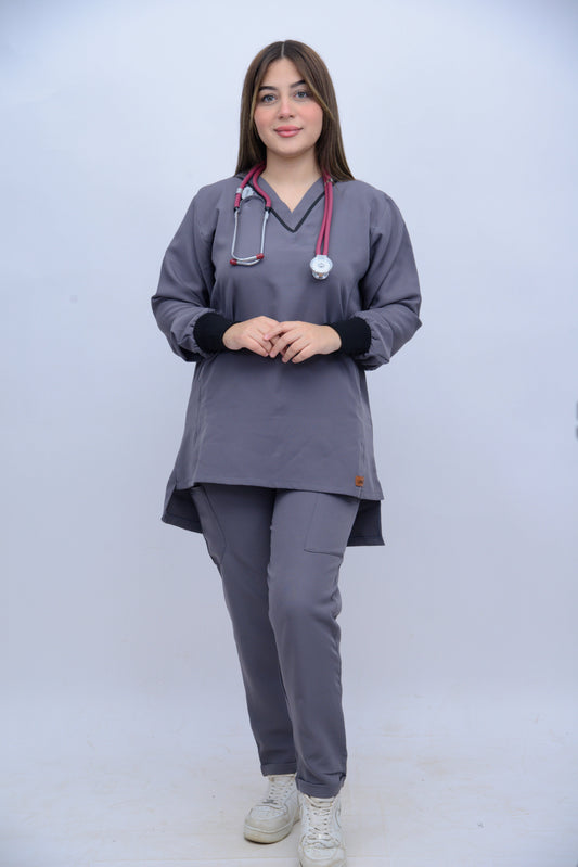 LUNA V-NECK DARK GREY