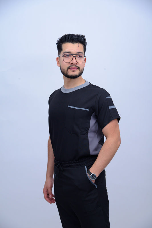 ROUND-NECK BLACK&GREY (unisexe)