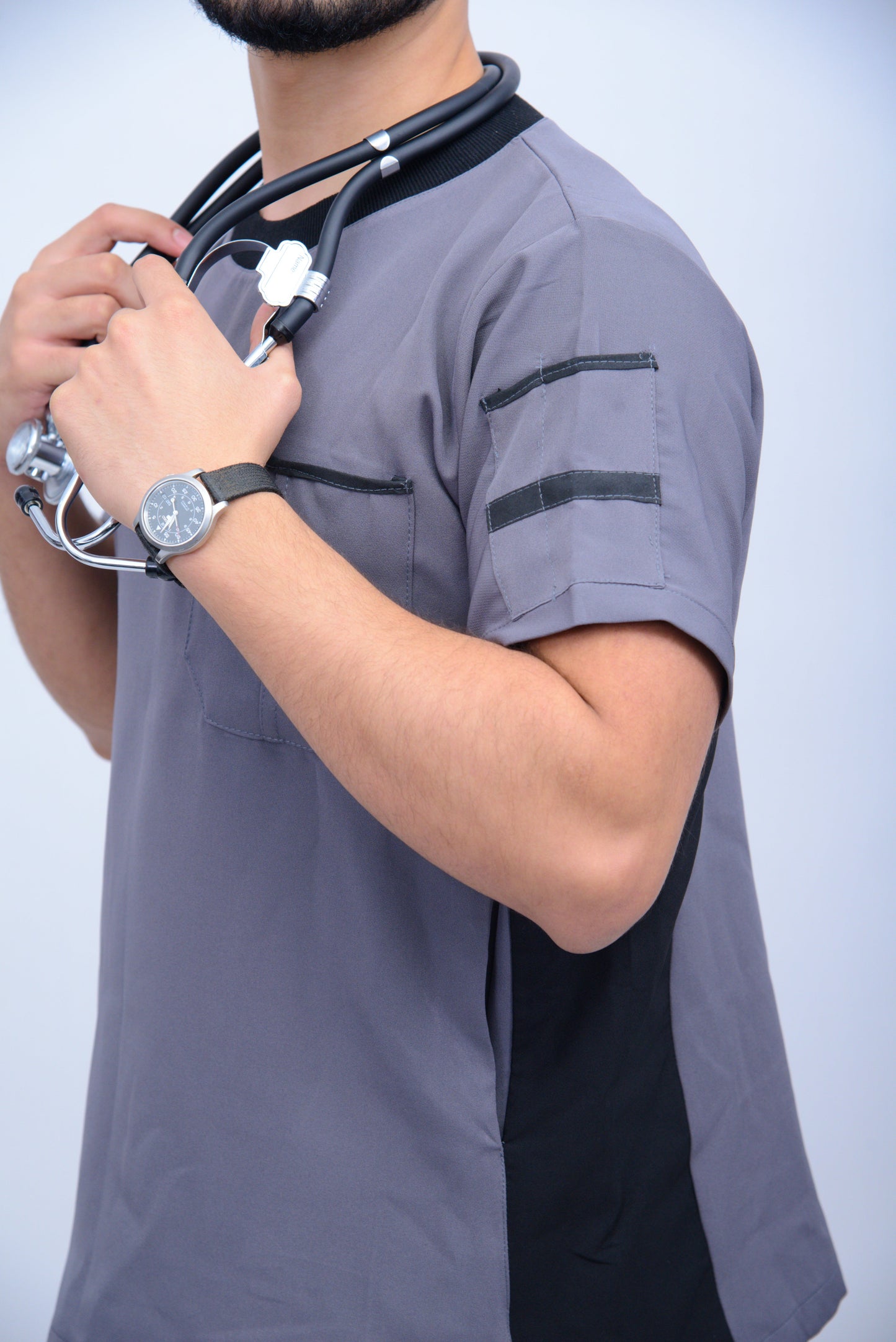 ROUND-NECK DARK GREY  (unisexe)