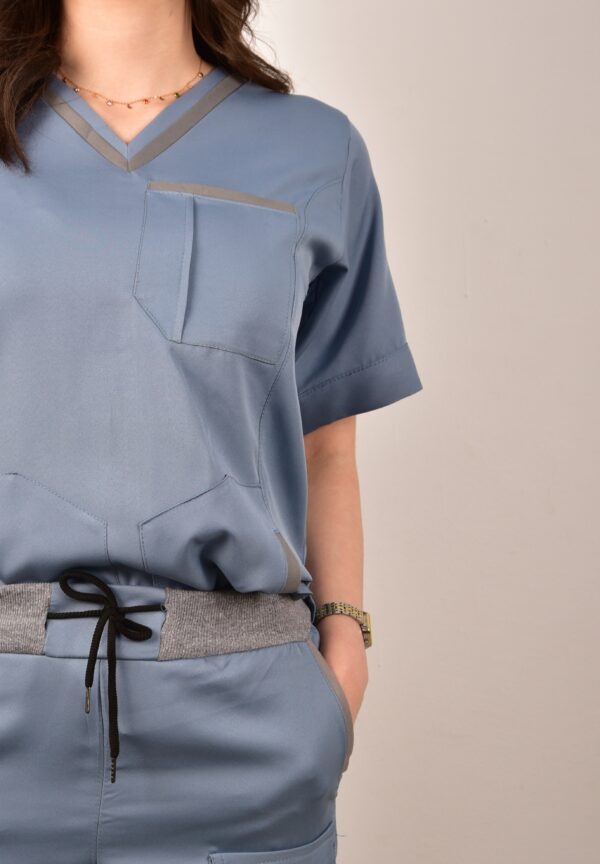 V-NECK (BRIGHT-Blue) – Image 5